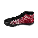 Flowering Red & Blue Women's High-Top Custom Sneakers