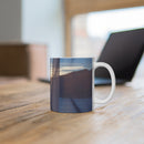Through The Curtain Art Mug-Every Picture Tells...