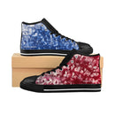 Flowering Red & Blue Men's High-top Sneakers