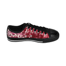 Flowering Red & Blue Women's Regular Custom Sneakers
