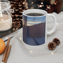 Through The Curtain Art Mug-Every Picture Tells...