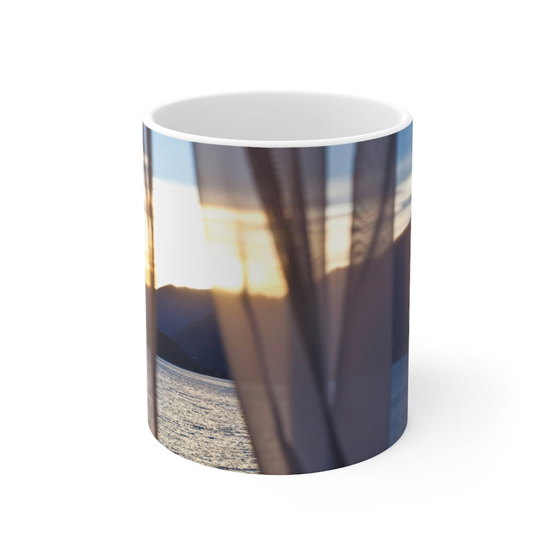 Through The Curtain Art Mug-Every Picture Tells...